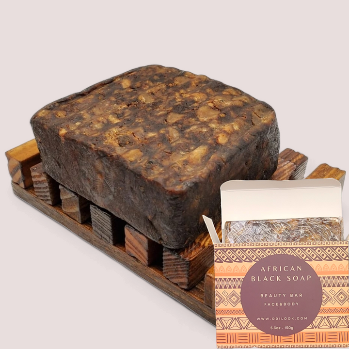 Authentic African Black Soap: Pure & Natural Bar  150g - Odilook