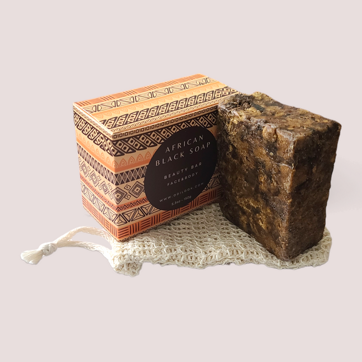 Authentic African Black Soap: Pure & Natural Bar  150g - Odilook