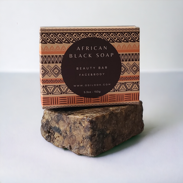 Authentic African Black Soap: Pure & Natural Bar  150g - Odilook