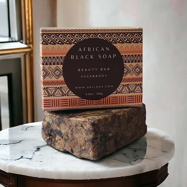 Authentic African Black Soap: Pure & Natural Bar  150g - Odilook